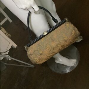 Vintage upholstery hand bag